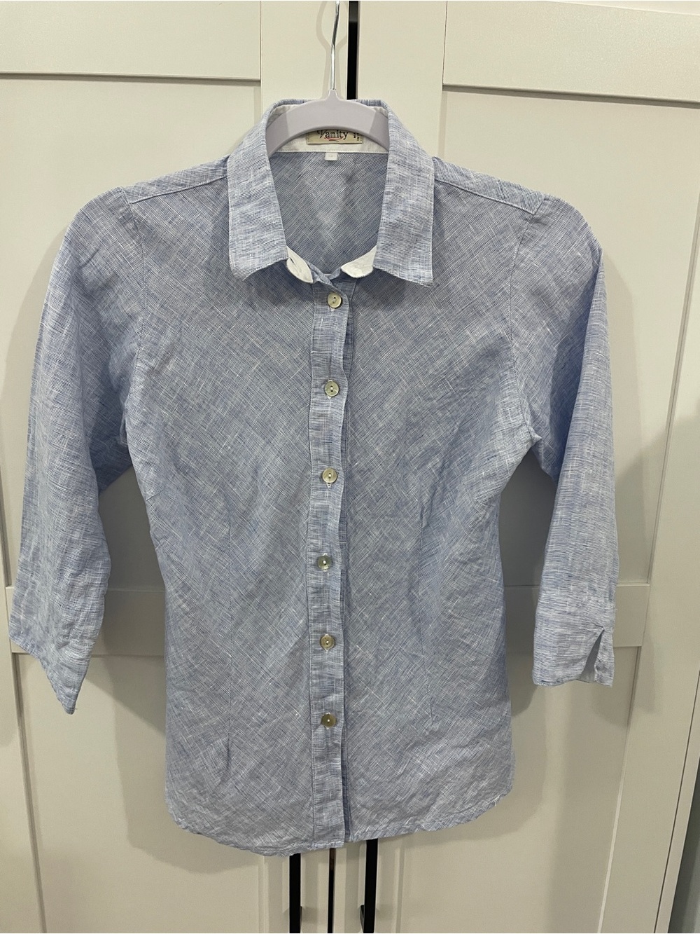 Vanity Light Blue Women's Button Down Shirt